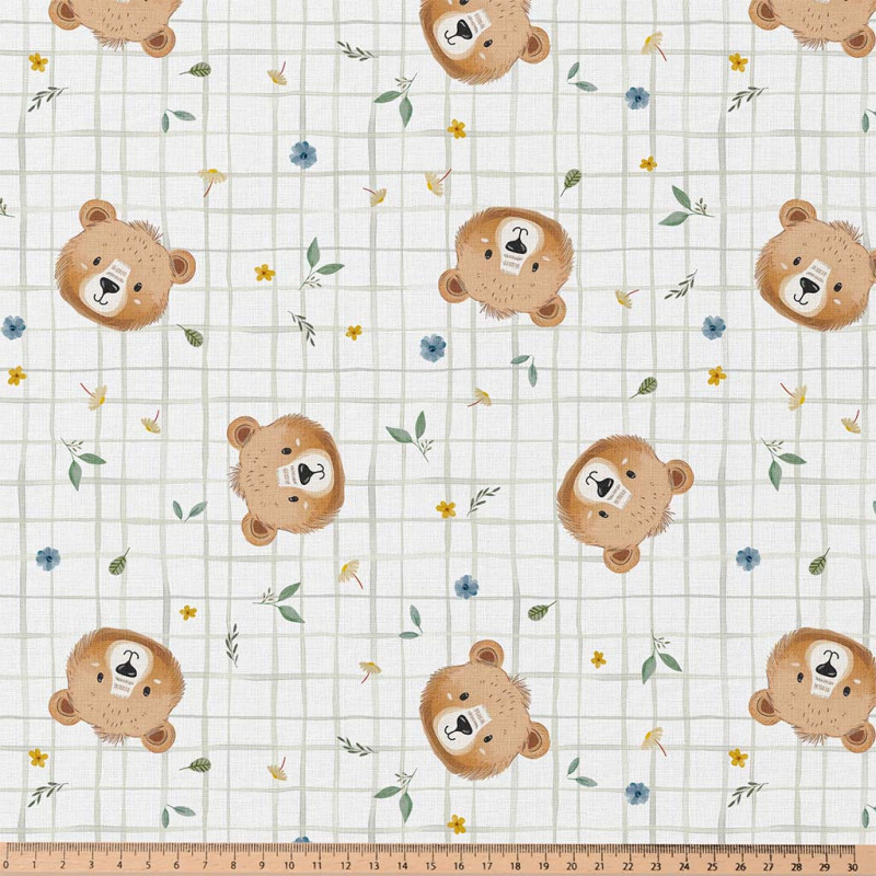 Printed Cotton ALBERT White / Green